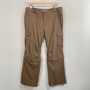 REI Co-op Women Brown Nylon Convertible Hiking Pants Size 14P